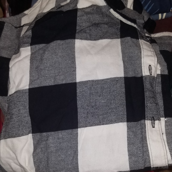 Old Navy Oversized Plaid Flannel Boyfriend Tunic Shirt - Picture 2 of 2
